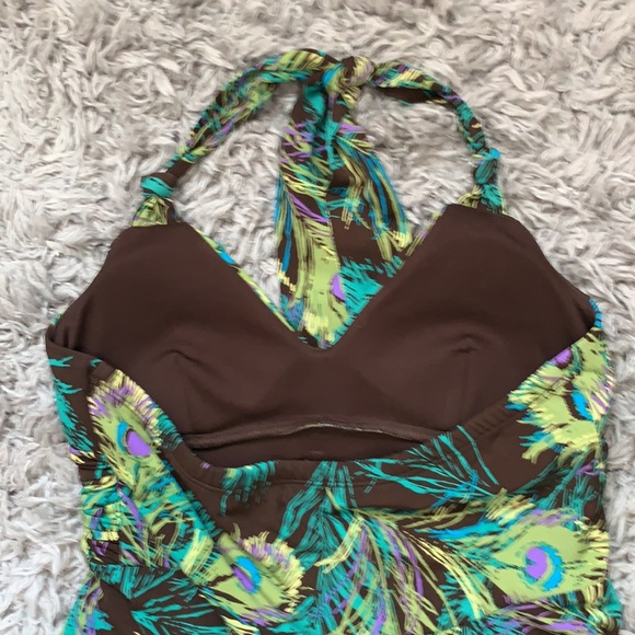 Flattering ruby rox peacock dress sz m euc! - Picture 5 of 6